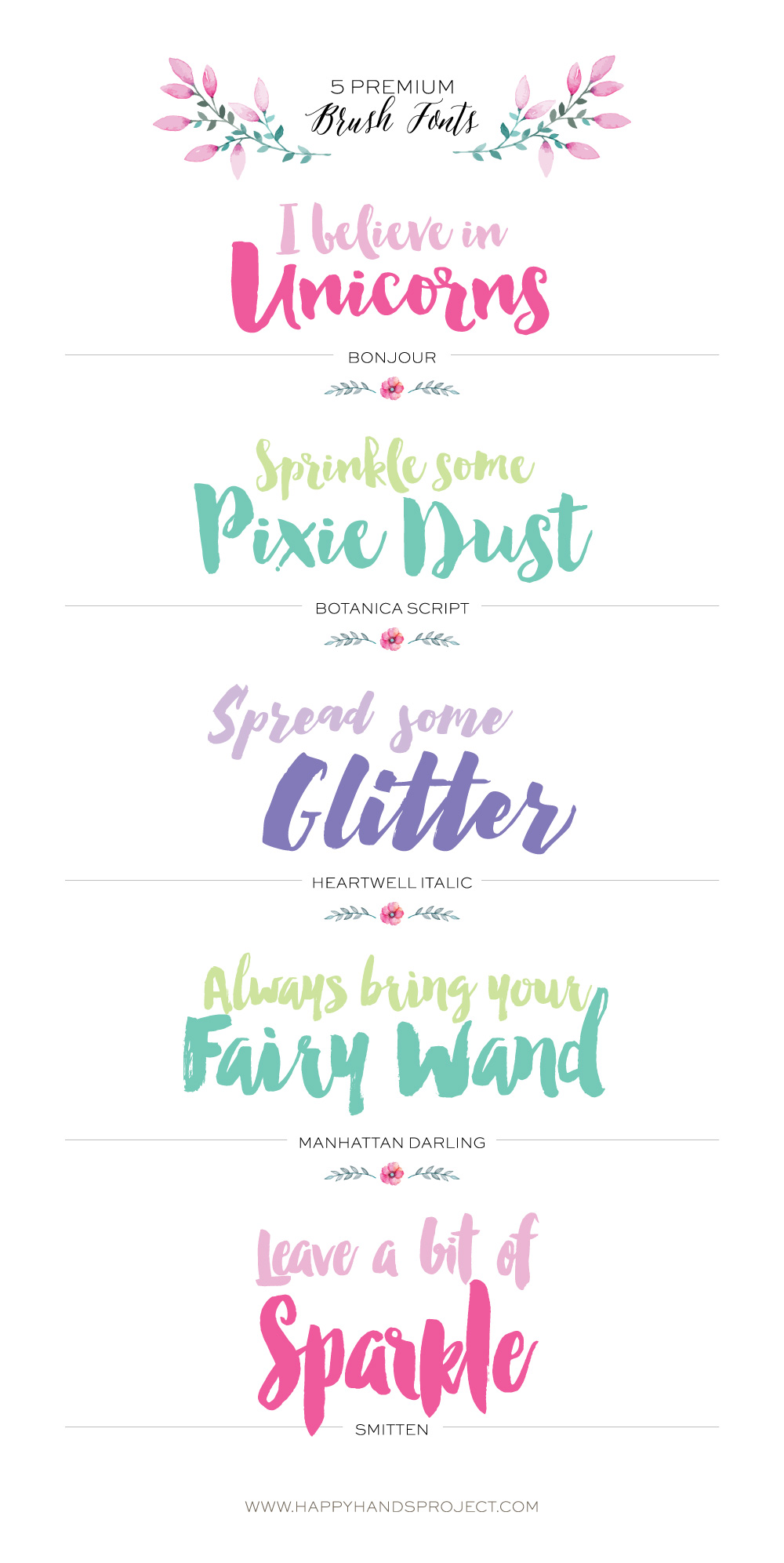 Brush writing deals font