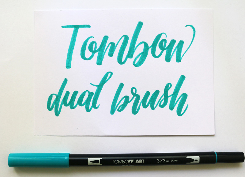 tombow dual brush pen lettering