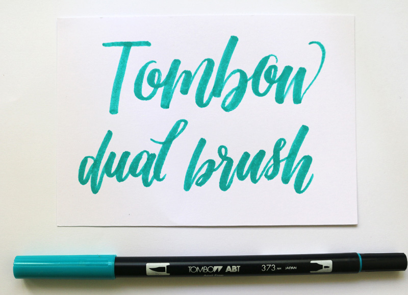 tombow dual brush pen calligraphy