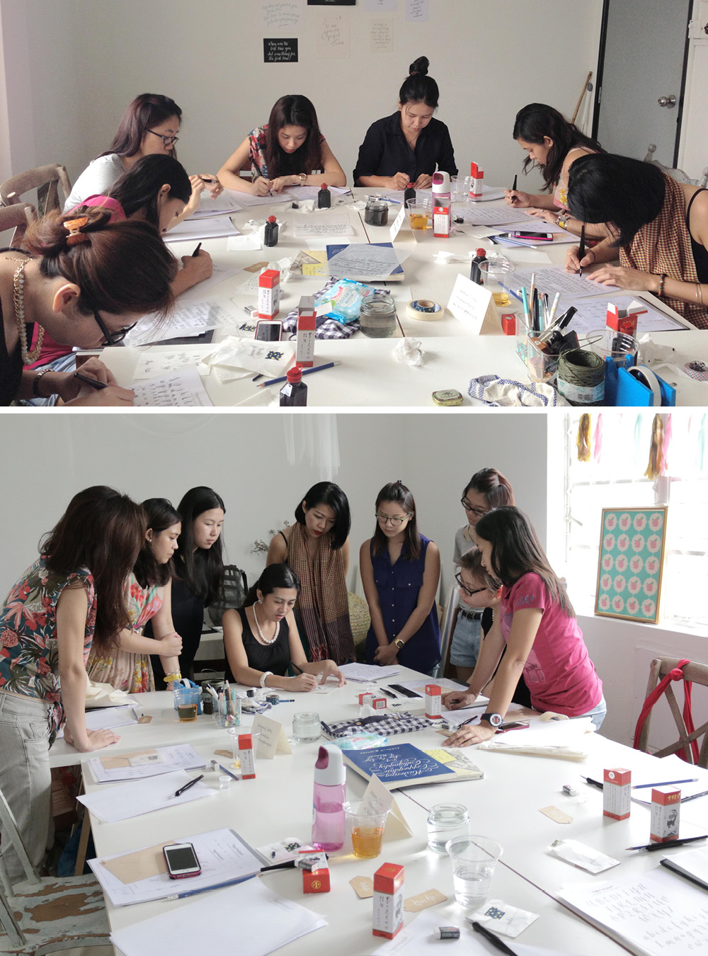 Calligraphy Workshop Aug2014 via Happy Hands Project