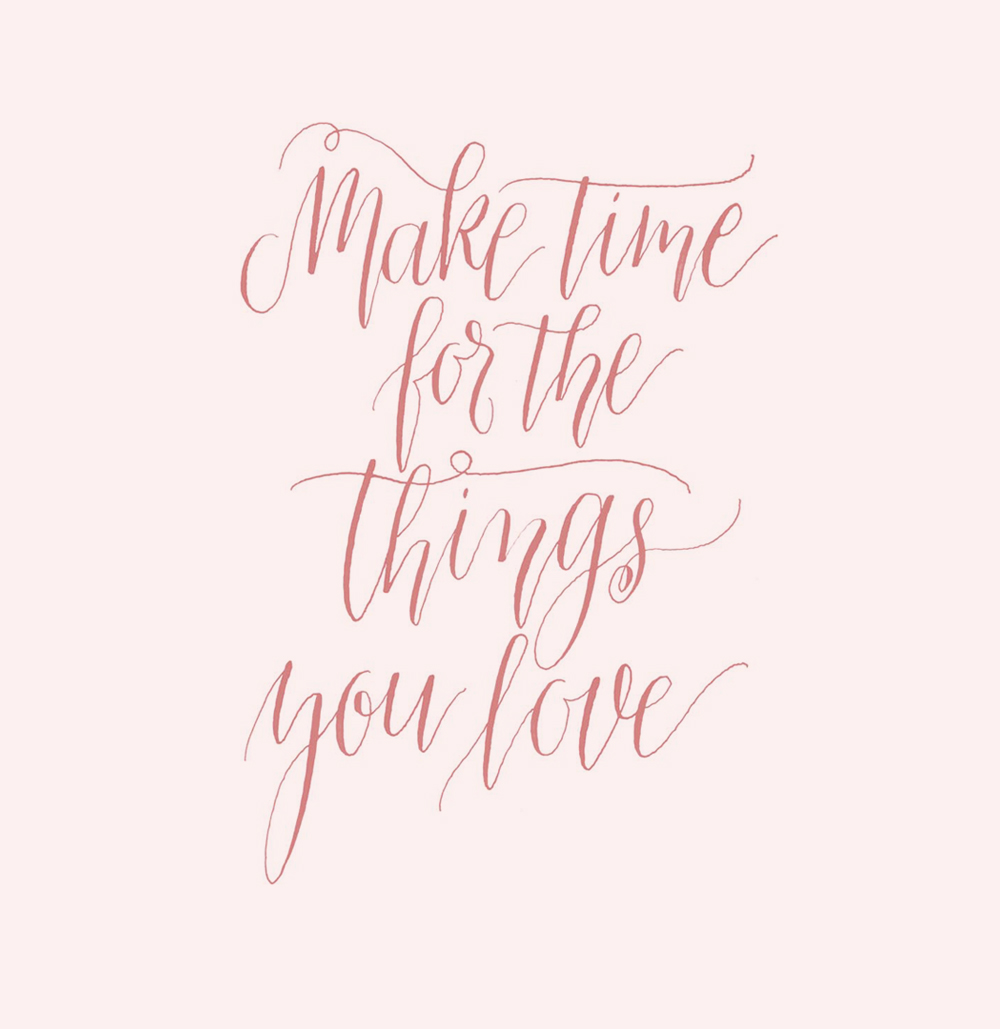 Make Time for the Things You Love via Happy Hands Project