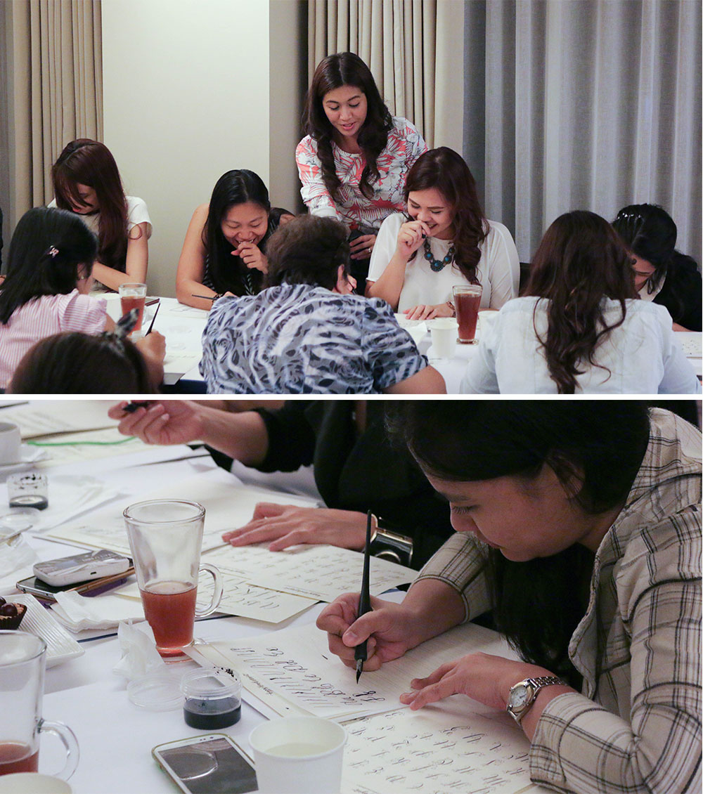 Calligraphy Workshop in Manila via Happy Hands Project