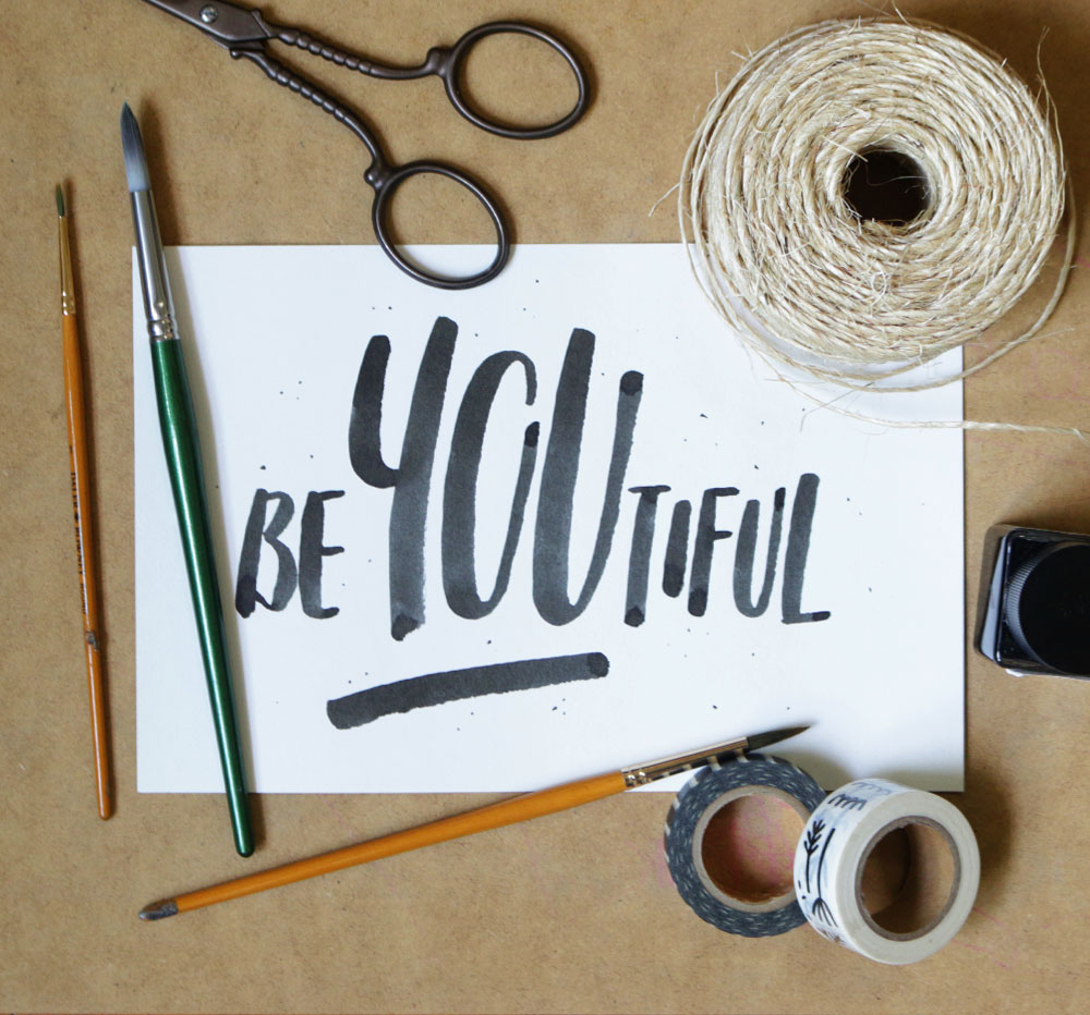 Brush Lettering via Happy Hands Project