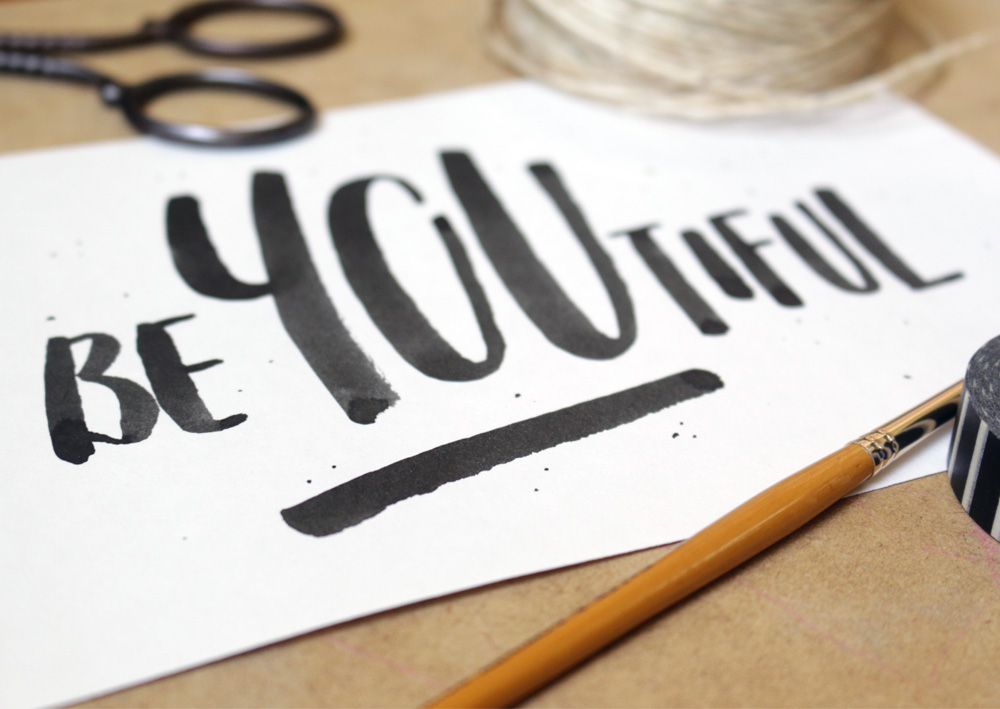 Brush Lettering via Happy Hands Project