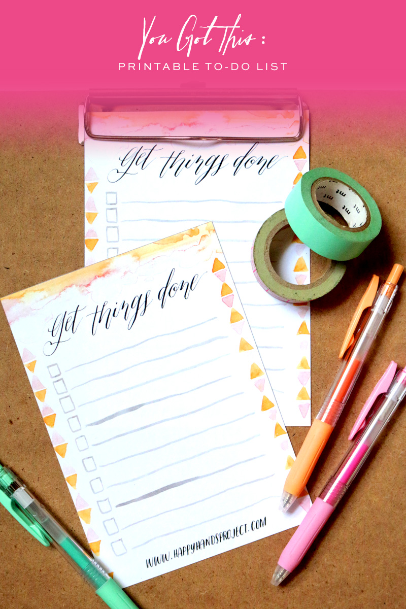 Free Printable To-Do List via Happy Hands Project