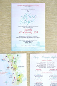 Boracay Calligraphy Wedding Invitations via Happy Hands Project