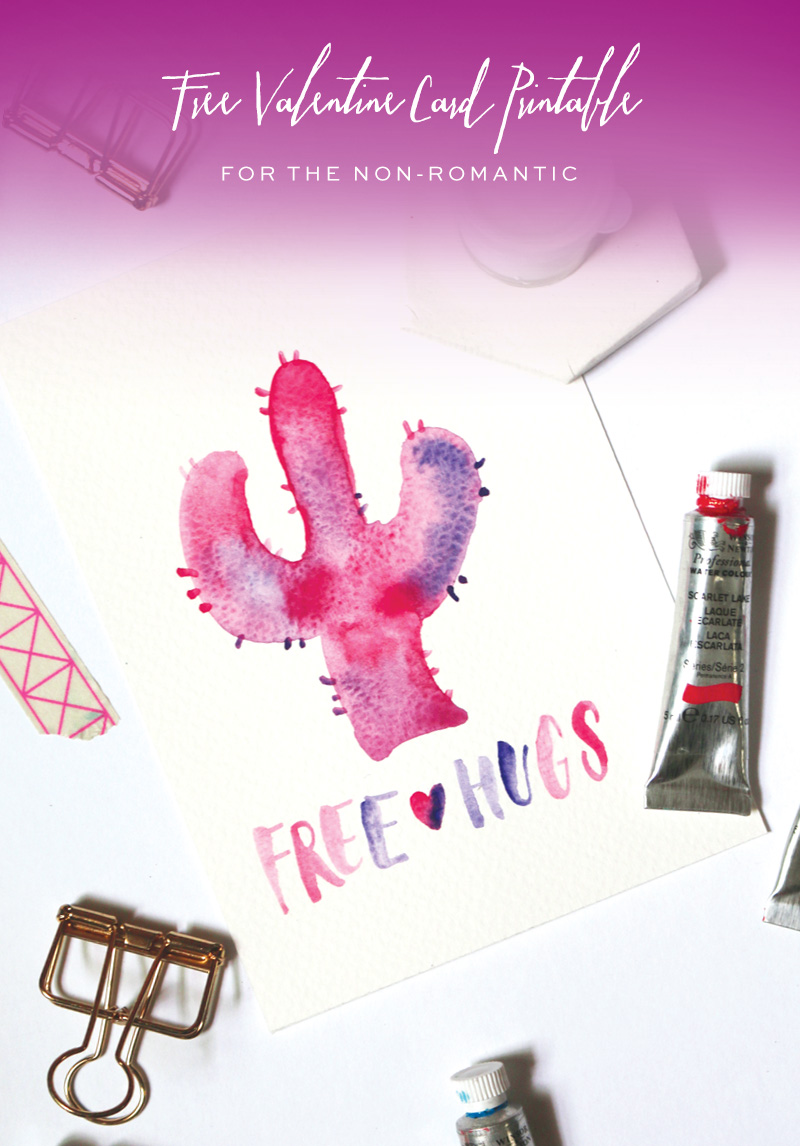 Printable Valentine Card via Happy Hands Project