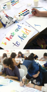 Brush Lettering Workshop via Happy Hands Project