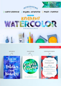 Watercolour Backgrounds via Happy Hands Project