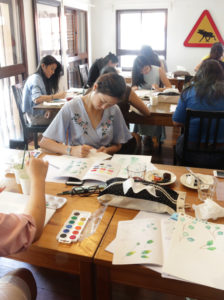 Watercolour Leaves Wreaths-Workshop via Happy Hands Project