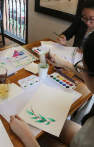 Watercolour Leaves Wreaths-Workshop via Happy Hands Project