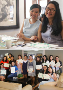 Watercolour Leaves Wreaths-Workshop via Happy Hands Project