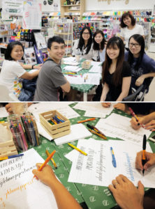 Brush Lettering Workshops with Pentel via Happy Hands Project