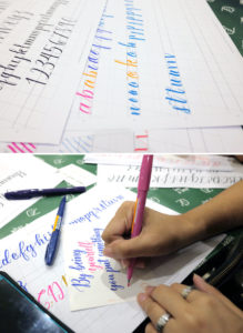 Brush Lettering Workshops with Pentel via Happy Hands Project