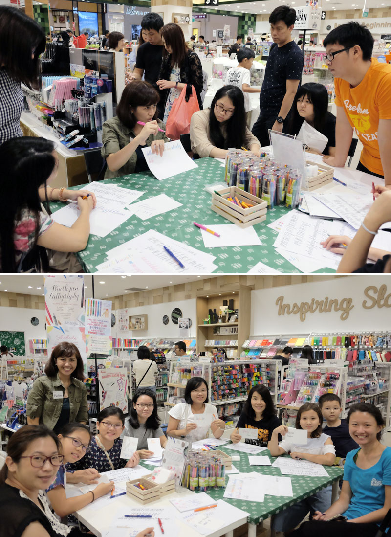 Brush Lettering Workshops with Pentel via Happy Hands Project