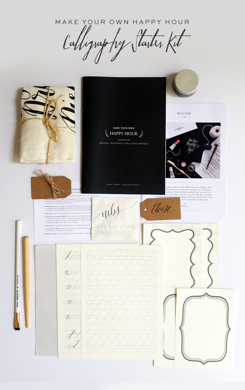 Calligraphy Starter Kit via Happy Hands Project