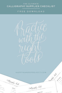 Ultimate Calligraphy Tools Checklist via Happy Hands Project
