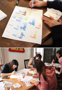 Watercolour Brush Lettering Workshop via Happy Hands Project