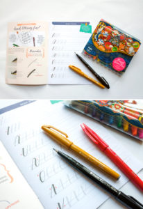 Pentel Brush Lettering Booklet via Happy Hands Project