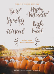 Free Halloween Photoshop Brushes via Happy Hands Project