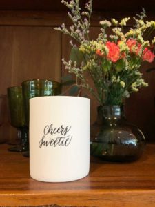 Calligraphy Candles for My French Concession via Happy Hands Project