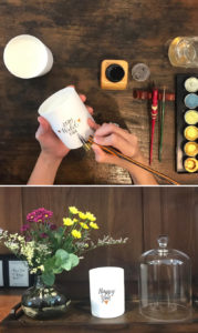 Calligraphy Candles for My French Concession via Happy Hands Project