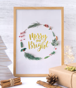 Christmas Merry And Bright Free Holiday Printable via Happy Hands Project