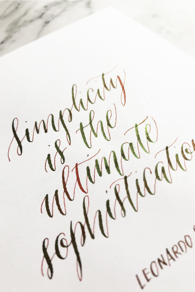 Vinta Calligraphy Ink Review via Happy Hands Project