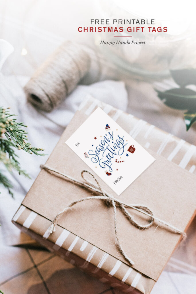 Free Printable Christmas Gift Tags via Happy Hands Project