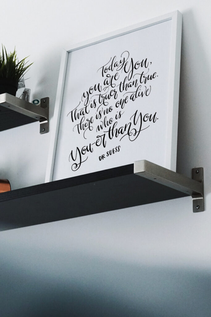 Society6 Calligraphy Prints via Happy Hands Project