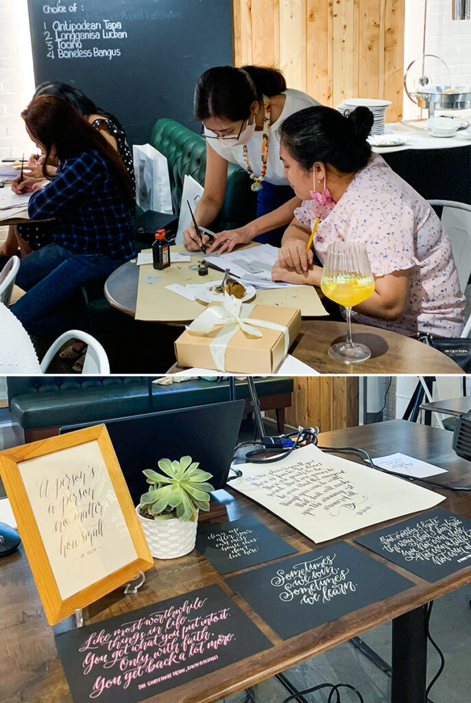 Modern Calligraphy Workshop Manila via Happy Hands Project