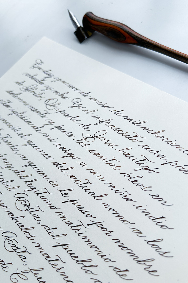 Spencerian script in a foreign language