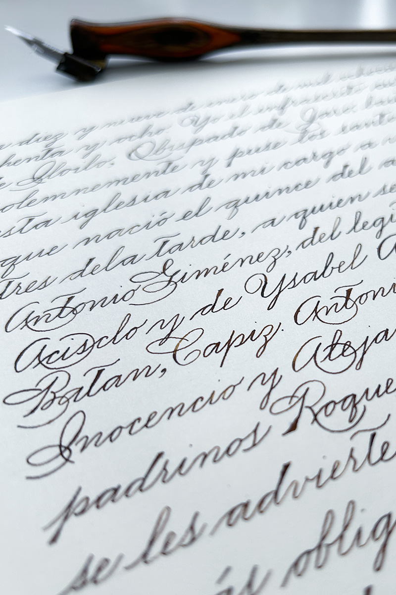 Spencerian script in a foreign language
